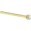 ボディキャンディー ボディピアス アメリカ 日本未発売 ウォレット Body Candy Solid 14k Yellow Gold 2mm Clear Cub...