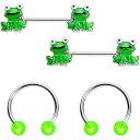 ボディキャンディー ボディピアス アメリカ 日本未発売 ウォレット Body Candy Womens 4Pc 14G Nipplerings Piercing...