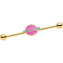 ボディキャンディー ボディピアス アメリカ 日本未発売 ウォレット Body Candy Womens 14G PVD Steel Pink Planet Sa...