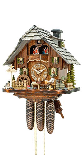 å ƥꥢ ɳݤ ǥ ꥫ Kammerer Uhren Hekas Cuckoo Clock Black Forest House with Moving Beer Drinker and Mill Wheelå ƥꥢ ɳݤ ǥ ꥫ