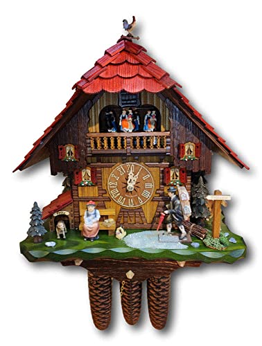 å ƥꥢ ɳݤ ǥ ꥫ Kammerer Uhren Hekas Cuckoo Clock Little Black Forest House with Moving Clock Peddler and Dancers KA 3742/8 EXå ƥꥢ ɳݤ ǥ ꥫ