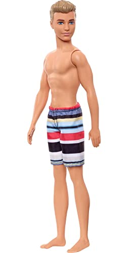 バービー バービー人形 ケン Ken Barbie Ken Beach Doll Wearing Striped Swimsuit, for Kids 3 to 7 Years Oldバービー バービー人形 ケン Ken