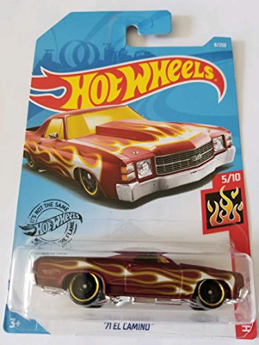 ホットウィール Hot Wheels '71 エルカミーノ HWフレイムズ 5/10 8/250 マルーン El Camino ビークル ミニカー