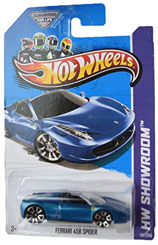 ホットウィール マテル ミニカー ホットウイール 【送料無料】Hot Wheels Showroom Ferrari 458 Spider 151/250, Blueホットウィール マテル ミニカー ホットウイール