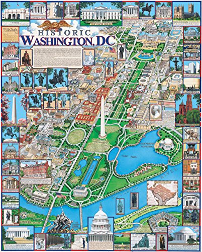 ジグソーバズル 海外製 1000ピース ワシントンDC サイズ約60×76センチ 絵画 アート White Mountain Puzzles