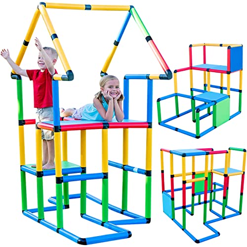 ジャングルジム ブランコ 屋内 屋外遊び 幼児 小学生 Funphix Toddler Climbing Toys Indoor Outdoor Climbing Structures for Kids with Tubes, Panels, Connectors - Playground Slide Sets for Backyard - ジャングルジム ブランコ 屋内 屋外遊び 幼児 小学生