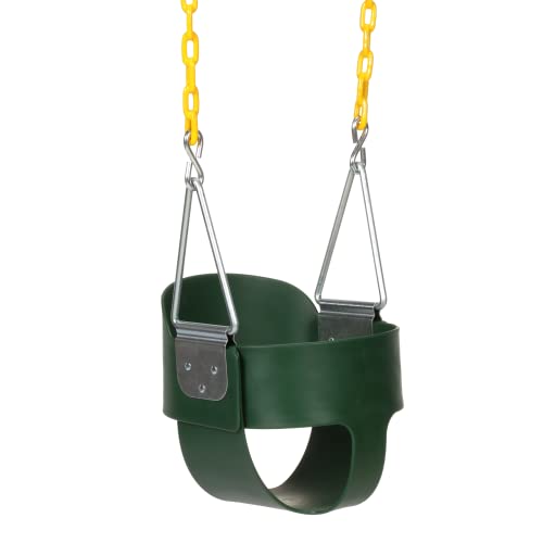 ジャングルジム ブランコ 屋内・屋外遊び 幼児 小学生 Eastern Jungle Gym Heavy-Duty High Back Full Bucket Toddler Swing Seat | Coated Swing Chains Fully Assembled | Green Swing Set Accessoryジャングルジム ブランコ 屋内・屋外遊び 幼児 小学生