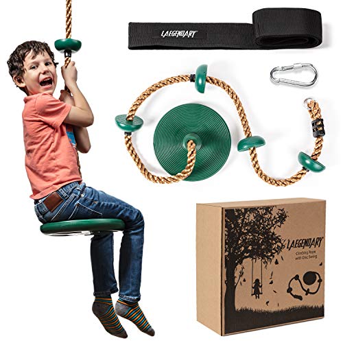 ジャングルジム ブランコ 屋内 屋外遊び 幼児 小学生 LAEGENDARY Climbing Rope Tree Swing with Platforms and Disc Swings Seat - Playground Swingset Accessories Outdoor for Kids - Tire Saucer Swing Outsiジャングルジム ブランコ 屋内 屋外遊び 幼児 小学生