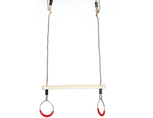 WOW uR EOV c w PLAYBERG Kids Trapeze Swing Bar with Rings with Hanging RopesWOW uR EOV c w