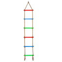 ジャングルジム ブランコ 屋内・屋外遊び 幼児 小学生 letsgood 6.6 ft Colorful Climbing Rope Ladder for Ki...