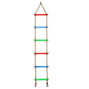 ジャングルジム ブランコ 屋内 屋外遊び 幼児 小学生 letsgood 6.6 ft Colorful Climbing Rope Ladder for Kids - Outdoor Backyard Playground Swing Ninja Slackline Ladder for Warrior Obstacle Course, Tree ジャングルジム ブランコ 屋内 屋外遊び 幼児 小学生