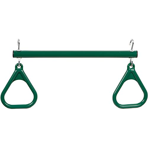 ジャングルジム ブランコ 屋内・屋外遊び 幼児 小学生 Swing Set Stuff Inc. Trapeze Bar with Rings No Chain (Gree…