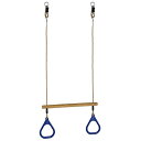 ジャングルジム ブランコ 屋内・屋外遊び 幼児 小学生 HUAWELL Wooden Trapeze Swing Bar Rings Swing Set Acc...