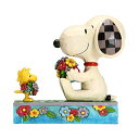 エネスコ Enesco ピーナッツ スヌーピーとウッドストック 友達のための花 フィギュア インテリア 置き物 ジム・ショア 約11.4センチ