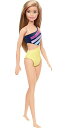 バービー バービー人形 Barbie Doll, Blonde, Wearing Colorful Cut-Out Swimsuit, for Kids 3 to 7 Years Oldバービー バービー人形