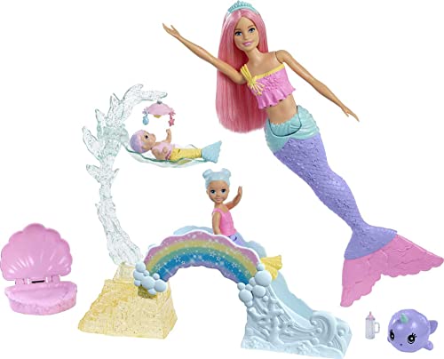 バービー バービー バービー人形 Barbie Dreamtopia Mermaid Nursery Playset Mermaid Doll, Toddler and Baby Mermaid Dolls, Slide and Accessories, Gift for 3 to 7 Year Oldsバービー バービー人形