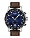 rv eB\ Y Tissot Men's Supersport Chro Qua 316L Stainless Steel case Swiss Quartz Leather Strap, Brown, 22 Casual Watch (Model: T1256171604100)rv eB\ Y