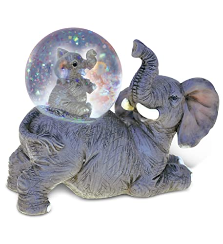 スノーグローブ 雪 置物 インテリア 海外モデル COTA Global Elephant Snow Globe - Wildlife Animal Water Globe Figurine with Sparkling Glitter, Zoo Collectible Novelty Ornament for Home Decor, for Birthdays, Cスノーグローブ 雪 置物 インテリア 海外モデル