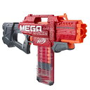 ナーフ Nerf メガ モトストライク 電動ブラスター 10個のNERFメガダーツとダーツクリップ E6473 単2電池使用