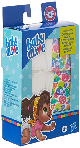 ベビーアライブ 赤ちゃん おままごと ベビー人形 Baby Alive Doll Diaper Refill, Includes 4 Diapers, Toys Accessories, for Kids Ages 3 Years Old and Upベビーアライブ 赤ちゃん おままごと ベビー人形