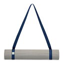 K}bg tBbglX Gaiam Easy-Cinch Yoga Mat Sling - Durable Carrying Strap for Yoga Mat with Metal D-Rings for Secure Fit - Doubles as a Yoga Stretching Strap (No Mat Included), NavyK}bg tBbglX