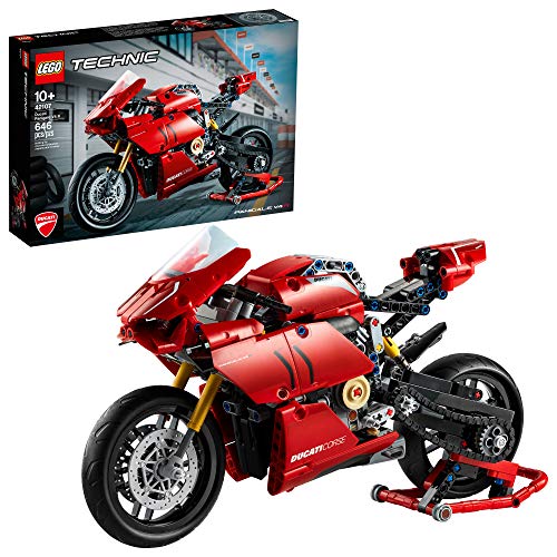 S eNjbNV[Y LEGO Technic Ducati Panigale V4 R Motorcycle 42107 Building Set - Collectible Superbike Display Model Kit with Gearbox and Working Suspension, Fun for Adults, and Motorcycle EnthusiastsS eNjbNV[Y