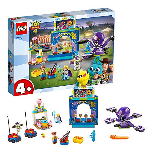 S LEGO 10770 4+ Toy Story 4 Buzz and Woodyfs Carnival Mania with Buzz Lightyear and Woody MinifiguresS