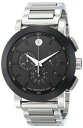 腕時計 モバード メンズ Movado Men's 0606792 Museum Sport Stainless Steel Watch with Black Dial腕時計 モバード メンズ