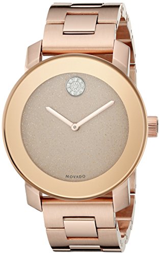 腕時計 モバード レディース Movado Women s 3600335 Crystal-Accented Rose Gold-Tone Stainless Steel Watch腕時計 モバード レディース