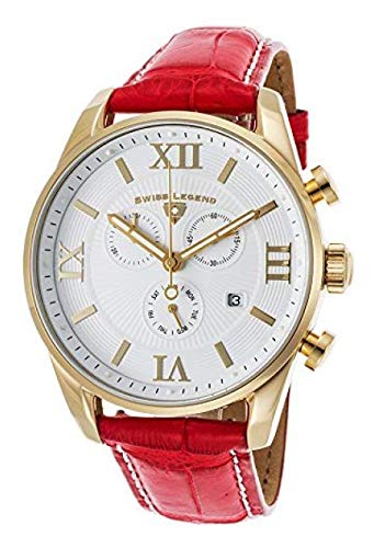 腕時計 スイスレジェンド メンズ Swiss Legend Men's 'Bellezza' Quartz Stainless Steel and Leather Casual Watch, Color: Red 22011-YG-02-ABT04C腕時計 スイスレジェンド メンズ