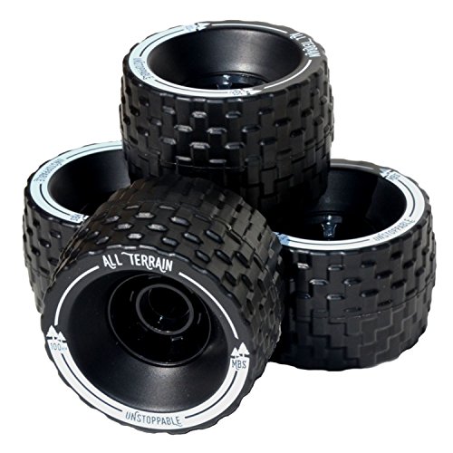 ウィール タイヤ スケボー スケートボード 海外モデル MBS All-Terrain Skateboard Wheels - Black 100mm X 65mmウィール タイヤ スケボー スケートボード 海外モデル