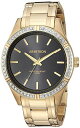 rv A[~g Y Armitron Men's 20/5317BKGP Genuine Crystal Accented Gold-Tone Bracelet Watchrv A[~g Y