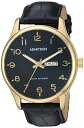 商品情報 商品名腕時計 アーミトロン メンズ Armitron Men's Easy to Read Day/Date Function Gold-Tone and Black Leather Strap Watch, 20/5355BKG...