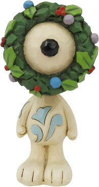 【送料無料】エネスコ Enesco ピーナッツ ジム・ショア リースミニのスヌーピー 置物 手描き 3.25インチ