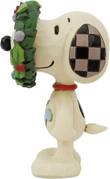 【送料無料】エネスコ Enesco ピーナッツ ジム・ショア リースミニのスヌーピー 置物 手描き 3.25インチ