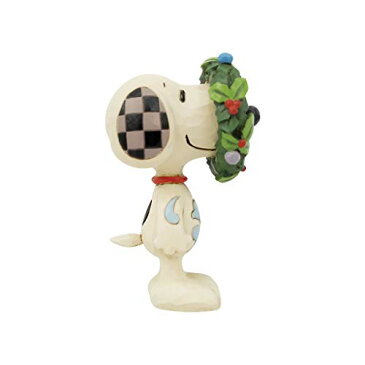 【送料無料】エネスコ Enesco ピーナッツ ジム・ショア リースミニのスヌーピー 置物 手描き 3.25インチ