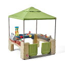 ステップ2 おままごと ごっこ遊び 大型遊具 Step2 All Around Playtime Patio with Canopy, Kid Indoor and Outdoor Kitchen Playset, Sensory Playhouse, Kids Ages 2+ years old, Easy Assembly, Greenステップ2 おままごと ごっこ遊び 大型遊具