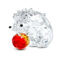スワロフスキー Swarovski アップルとハリネズミ 約3センチ 5532203 動物 インテリア