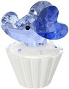 スワロフスキー Swarovski カップケーキボックスとゾウ 約5センチ 1194041 クリスタル インテリア