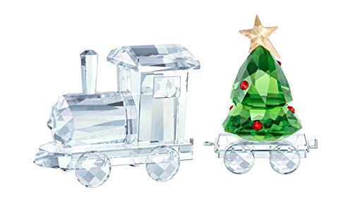 スワロフスキー クリスタル 置物 オーナメント SWAROVSKI SWAROVSKI Crystal Set of 2 Locomotive (#5364562) & Christmas Tree Wagon (#5399977) Figurinesスワロフスキー クリスタル 置物 オーナメント SWAROVSKI