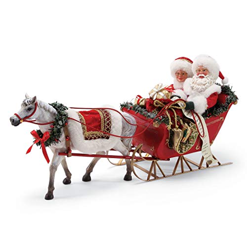 fp[gg56 Department 56 u CeA COf Department 56 Possible Dreams Santa's One Horse Open Sleigh. Figurine, Multicolorfp[gg56 Department 56 u CeA COf