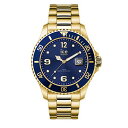 rv ACXEHb` Y 킢 Ice-Watch - ICE Steel Gold Blue - Wristwatch with Metal Strap, Blue, Large (44 mm), Large (44 mm)rv ACXEHb` Y 킢