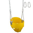 ジャングルジム ブランコ 屋内・屋外遊び 幼児 小学生 Swing Set Stuff Highback Full Bucket (Yellow) with C...