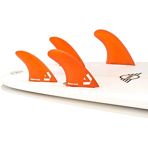 商品情報 商品名サーフィン フィン マリンスポーツ DORSAL Surfboard Fins Quad 4 Set FCS Compatible Orange Medium Fiberglass with Honeycomb Hexcoreサーフィン フィン マリンスポーツ 商品名（英語）DORSAL Surfboard Fins Quad 4 Set FCS Compatible Orange Medium Fiberglass with Honeycomb Hexcore 商品名（翻訳）DORSAL サーフボードフィン ヘックスコア クワッドセット(4) ハニカムFCSベース オレンジ 型番FN105-16-55-0061-674 海外サイズMedium ブランドDORSAL 商品説明（自動翻訳）このFCSブランドのサーフボードフィンボックス互換ヘックスコアクワッドセットは、適度なフレックスを可能にし、軽い素材を持ちながらもフレックスパターンは滑らかなレール-レールのトランジションをターン中に可能にし、インサイドフォイルテクノロジーはパフォーマンスに自由度を与えてくれます。プロにもビギナーにも人気のあるこのフィンは、どんなサーファーにも、自分を限界まで追い込みたい人にもフィットします。105ポンドから205ポンドのサーファー向け。ハニカムモデルスラスターサーフボードフィンは、チームライダーによって開発されたミディアムサイズのテンプレートで、FCSとフューチャーベースの2種類が用意されています。スピード、フロー、リリースのバランスに優れたスラスターテンプレートの中でも最も人気のある1本です。ミディアムベースとティップに向かってのアグレッシブな輪郭は、ラインを下ってもターン中でも抵抗を最小限に抑えるようにデザインされています。高速でレスポンスの良いこのフィンは、ハイパフォーマンスなオーバーザリップサーフィンに最適です。 関連キーワードサーフィン,フィン,マリンスポーツこのようなギフトシーンにオススメです。プレゼント お誕生日 クリスマスプレゼント バレンタインデー ホワイトデー 贈り物