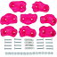 ジャングルジム ブランコ 屋内・屋外遊び 幼児 小学生 Swing Set Stuff Small Textured Rock Holds (Pink) with SSS Logo Sticker (Set of 8)ジャングルジム ブランコ 屋内・屋外遊び 幼児 小学生