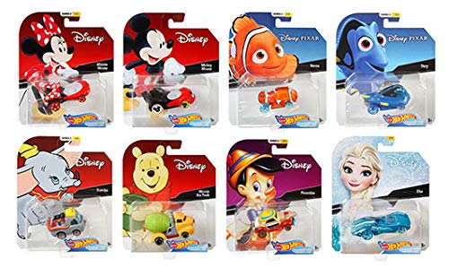 zbgEB[ }e ~jJ[ zbgEC[ Hot Wheels 2019 Disney/Pixar Character Cars Case D, Set of 8 Collectible Die Cast Toy Cars Minnie Mouse, Mickey Mouse, Nemo, Dory, Dumbo, Winnie The Pooh, PinzbgEB[ }e ~jJ[ zbgEC[