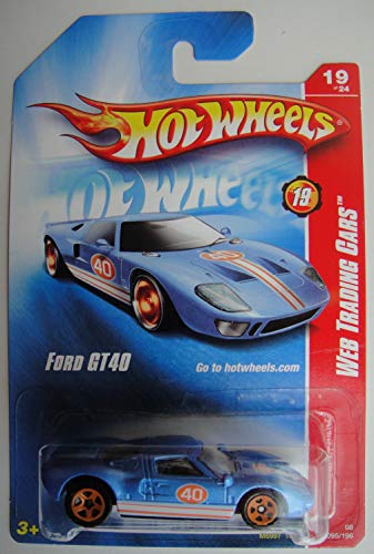 ホットウィール マテル ミニカー ホットウイール Hot Wheels Web Trading Cars 19/24, Blue Ford GT40 95/196ホットウィール マテル ミニカー ホットウイール