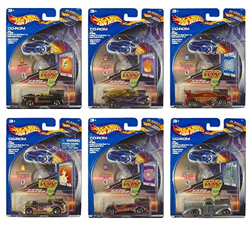 ۥåȥ ޥƥ ߥ˥ ۥåȥ Hot Wheels Planet 2002 - Complete Set of 6 Energy Cars: Electrical, Cyber, Particle, Protonic, Geothermal &Chemical w/ 6 CD's for Online Racing Gameۥåȥ ޥƥ ߥ˥ ۥåȥ