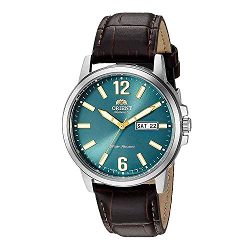 腕時計 オリエント メンズ ORIENT Men's Sport Stainless Steel Japanese Automatic Leather Calfskin Strap, Brown, 8.25 Casual Watch (Model: RA-AA0C06E19A)腕時計 オリエント メンズ