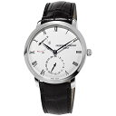 rv tfbNRX^g Y Men's Frederique Constant Slimline Power Reserve Manufacture Black Leather Strap Watch FC-723WR3S6rv tfbNRX^g Y